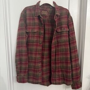 Orvis Classic Collection Heavyweight Flannel Shirt Jacket Shacket Size Large